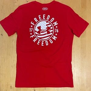 Under Armour Men’s Freedom Tshirt Red Sz Medium